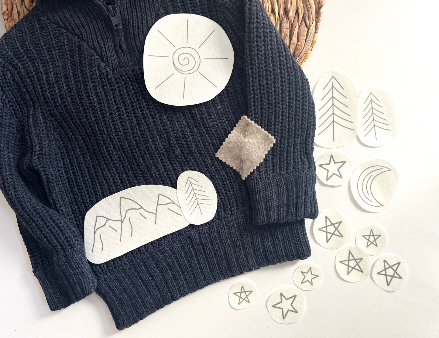 Stick and Stitch | EXPLORER SWEATER| Embroidery Designs | Peel and Stick Patterns