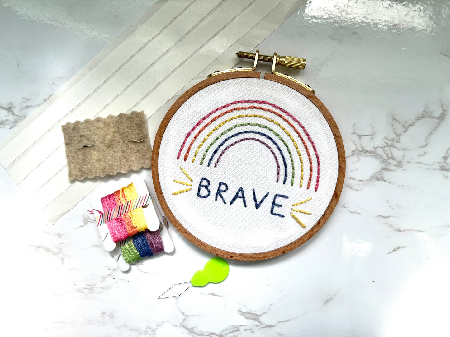 Rainbow Embroidery Kit | Beginner Embroidery | Customize
