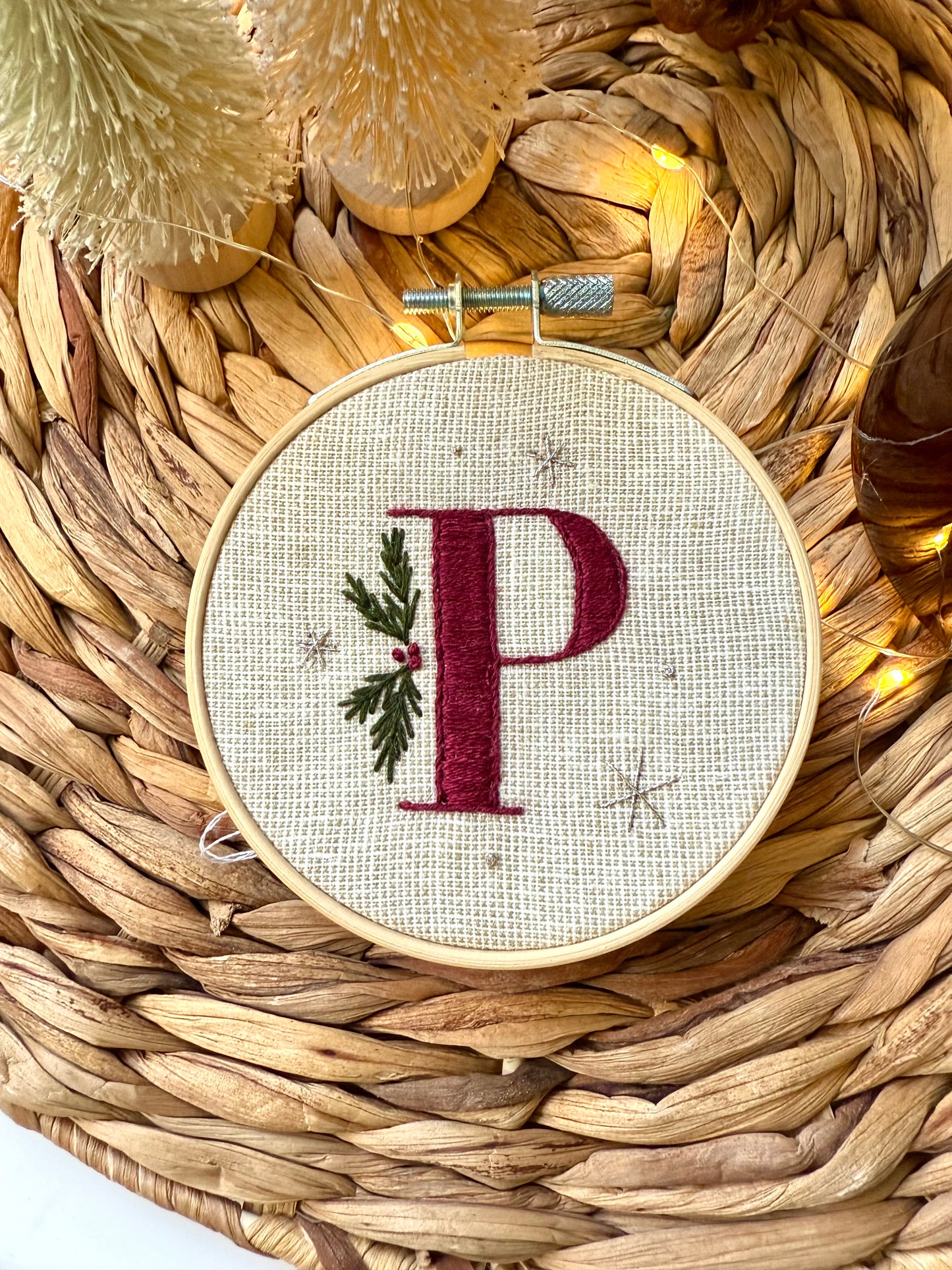 PDF Monogram Christmas Ornament Pattern | PDF Download