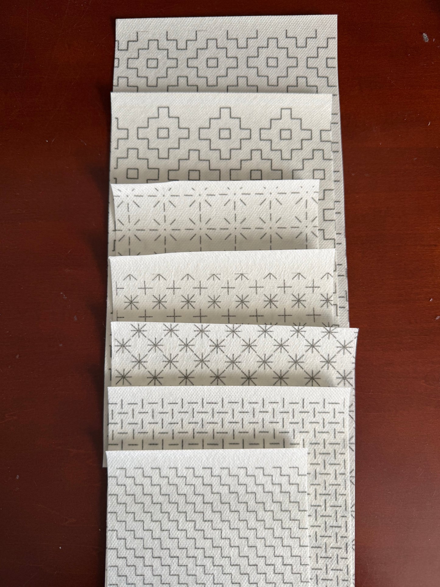 Stitch and Stick Pack | Sashiko Style | Visible Mending Embroidery Patterns | Peel and Stick Pattern