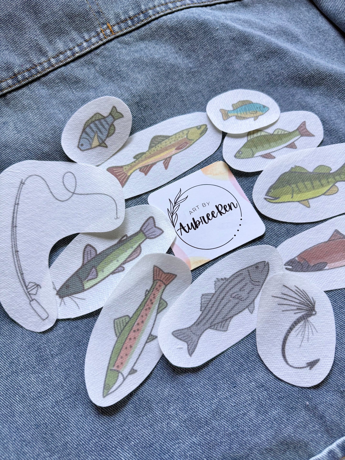 Stick and Stitch Embroidery | FISH | Peel and Stick Embroidery Designs
