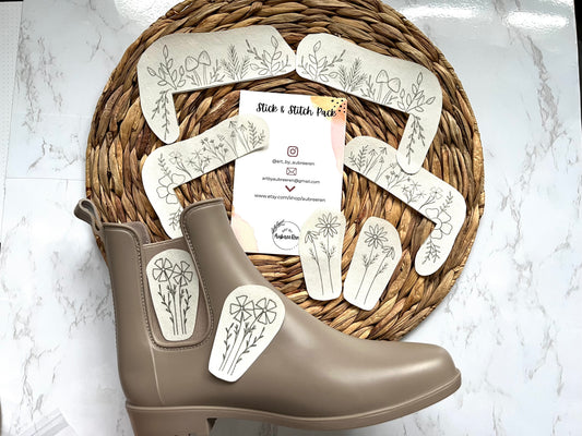Stick and Stitch | POCKETS & BOOTS |  Stick & Stitch Patterns | Peel and Stick | Embroidery Designs
