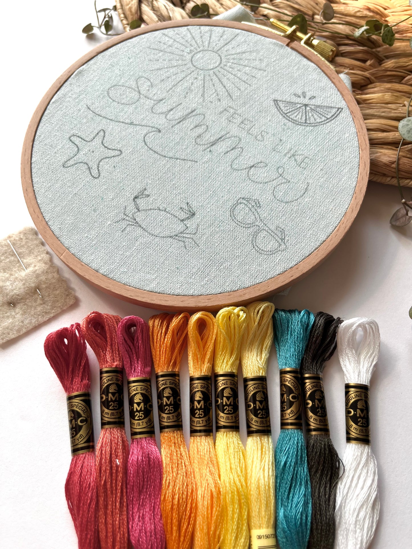 Summer Embroidery Kit