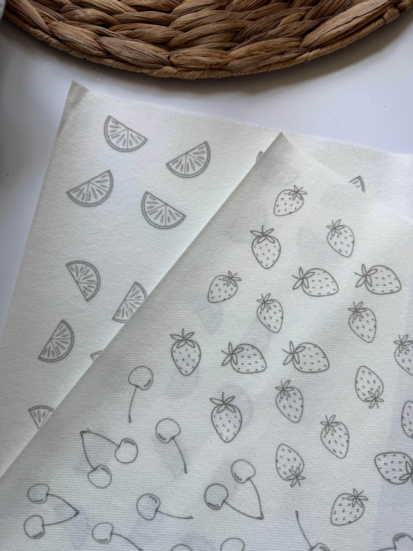 Mini Fruits Stick & Stitch Designs | Water Soluble Designs