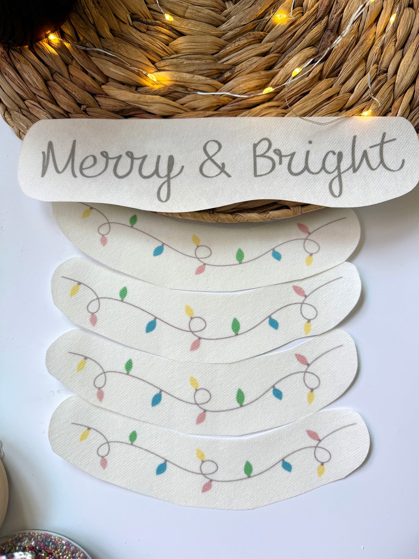 Stick and Stitch Embroidery | HOLIDAY LIGHTS | Stick & Stitch Patterns | Pattern Peel and Stick | Embroidery Designs