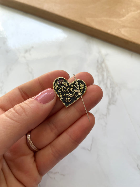 Needle Minder | Gold Enamel Magnetic Needle Minder | Stick With It