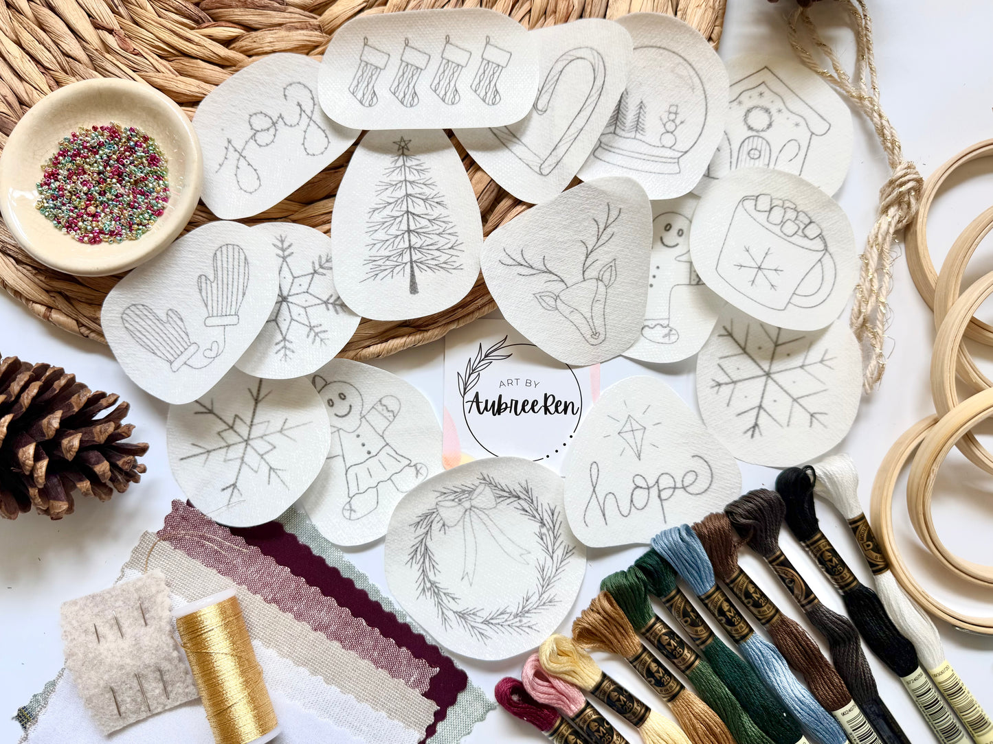 Holiday Ultimate Ornament Box | Christmas Embroidery Kit