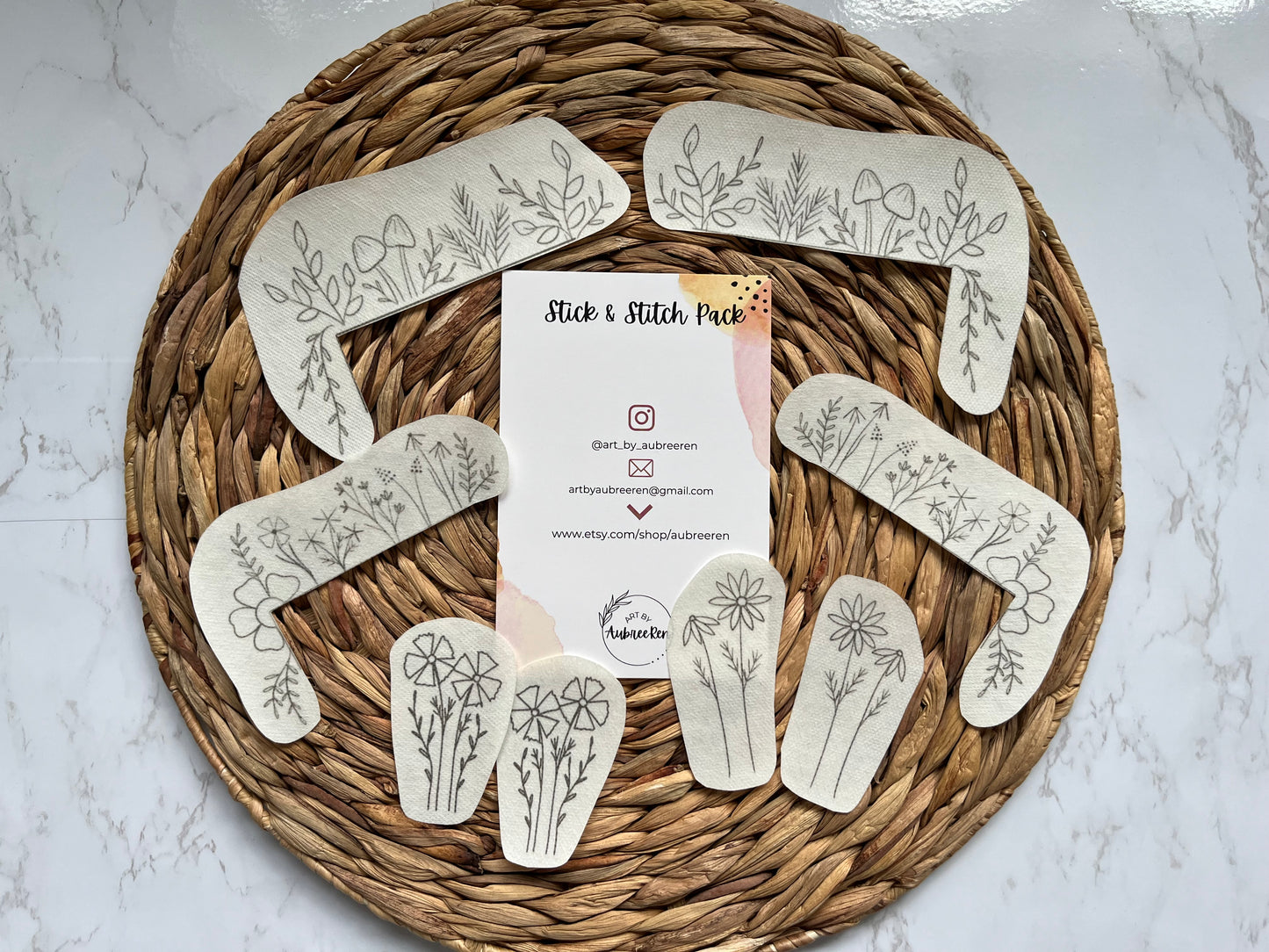 Stick and Stitch | POCKETS & BOOTS |  Stick & Stitch Patterns | Peel and Stick | Embroidery Designs