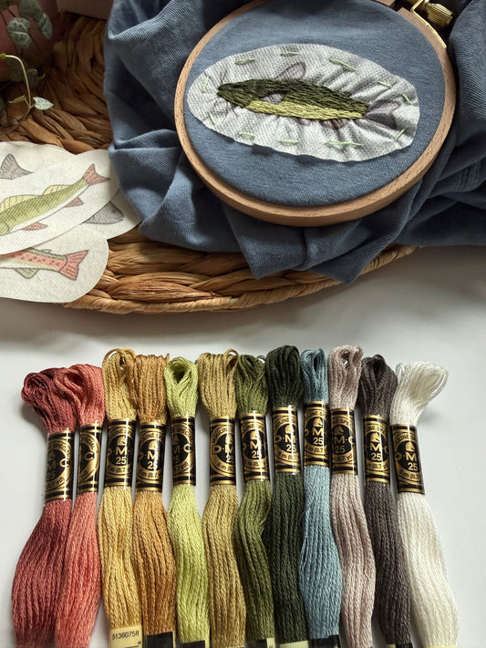 Gone Fishing Thread Pack | DMC Thread Pack | Embroidery Floss