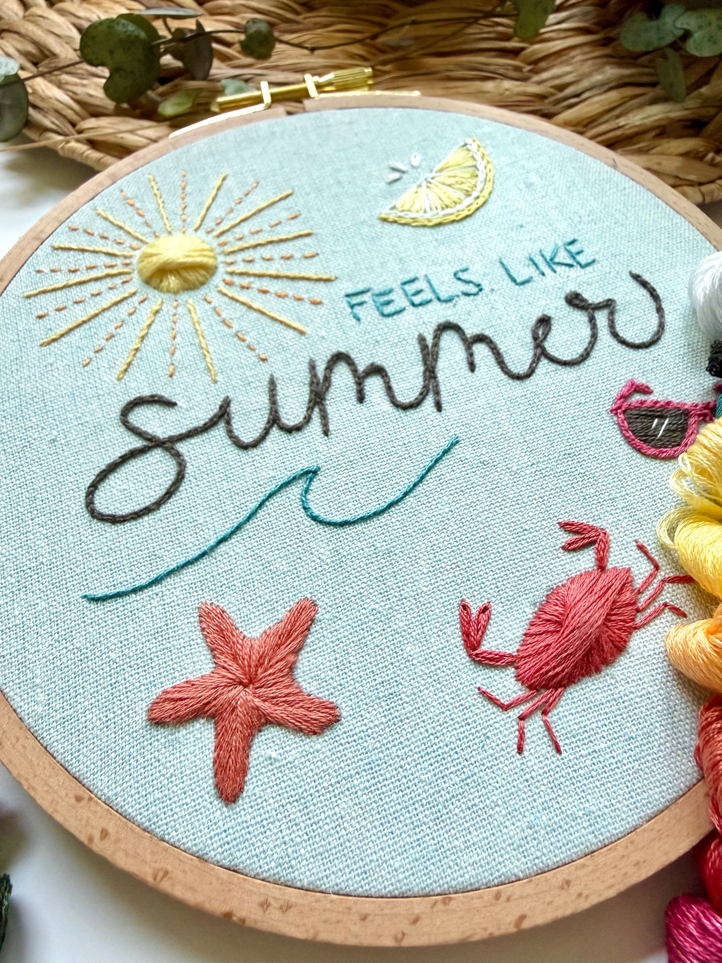 Summer Embroidery Kit