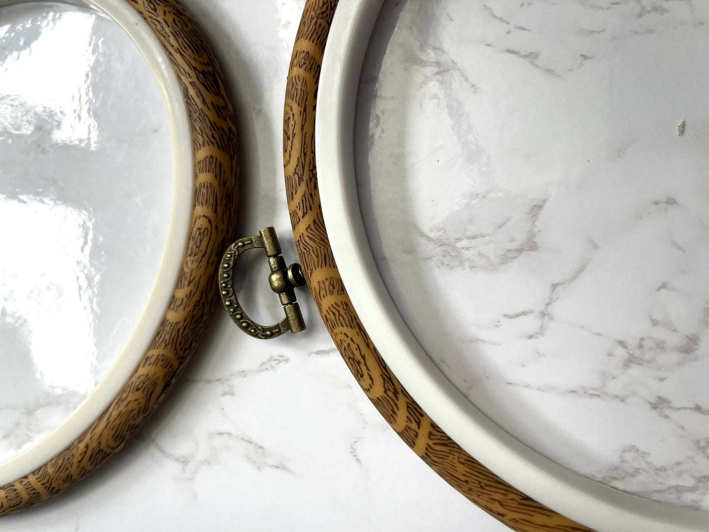 Faux Wood Embroidery Hoop for Display