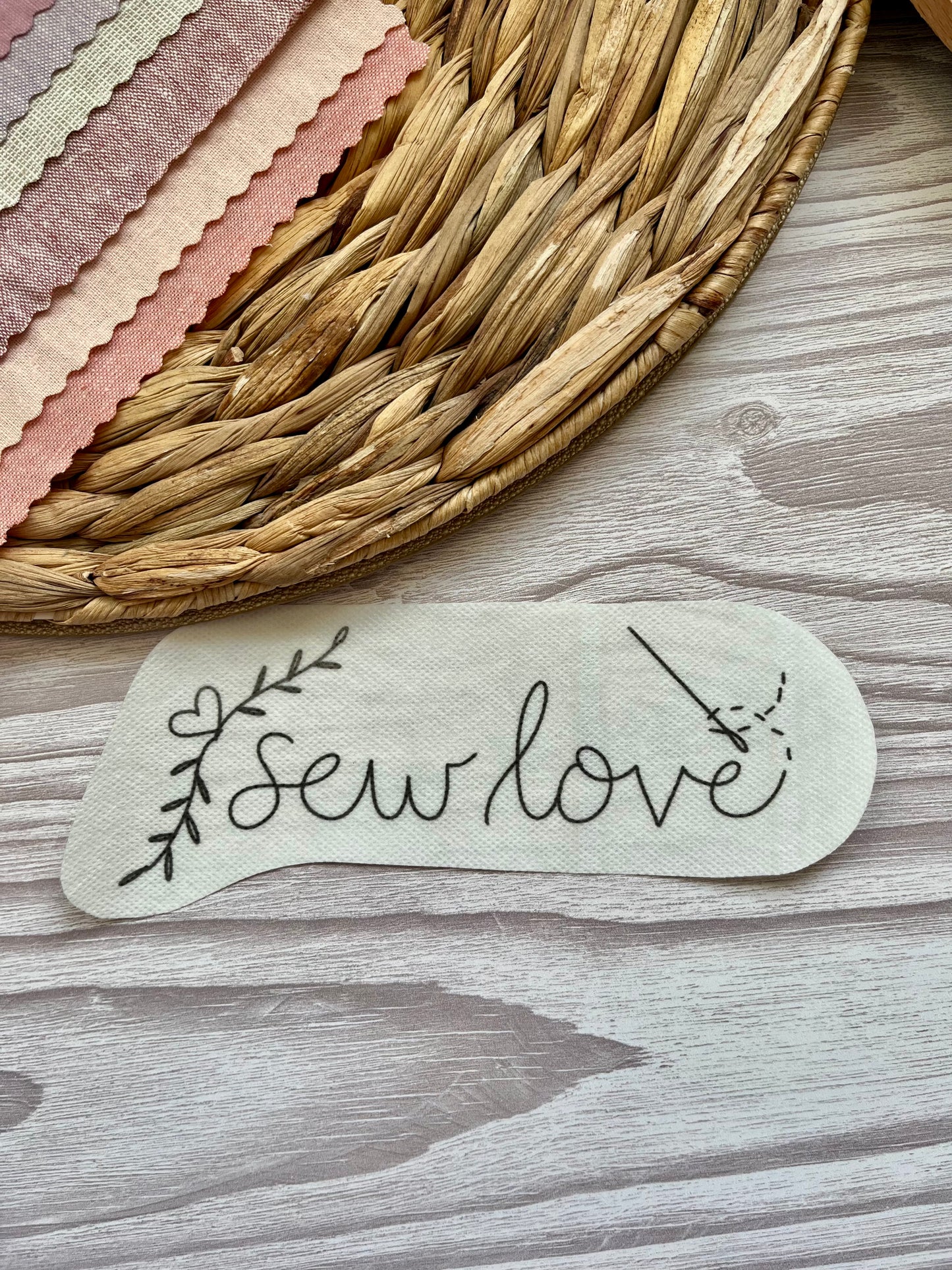 Stitch and Stick Pack | SEW LOVE | Embroidery Patterns | Peel and Stick Pattern