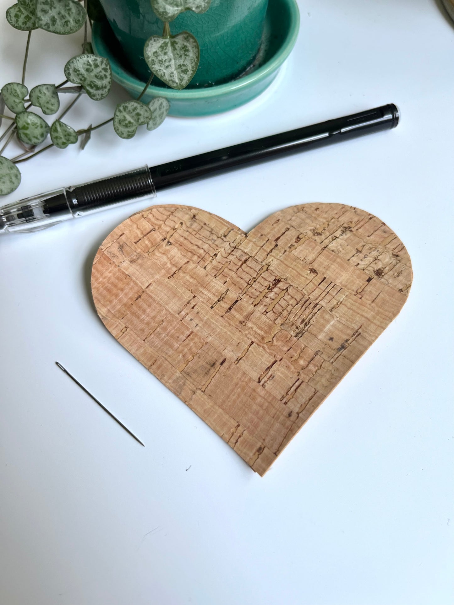 Heart Corner Bookmark Kit | DIY Embroidered Shirt | Cork Bookmark