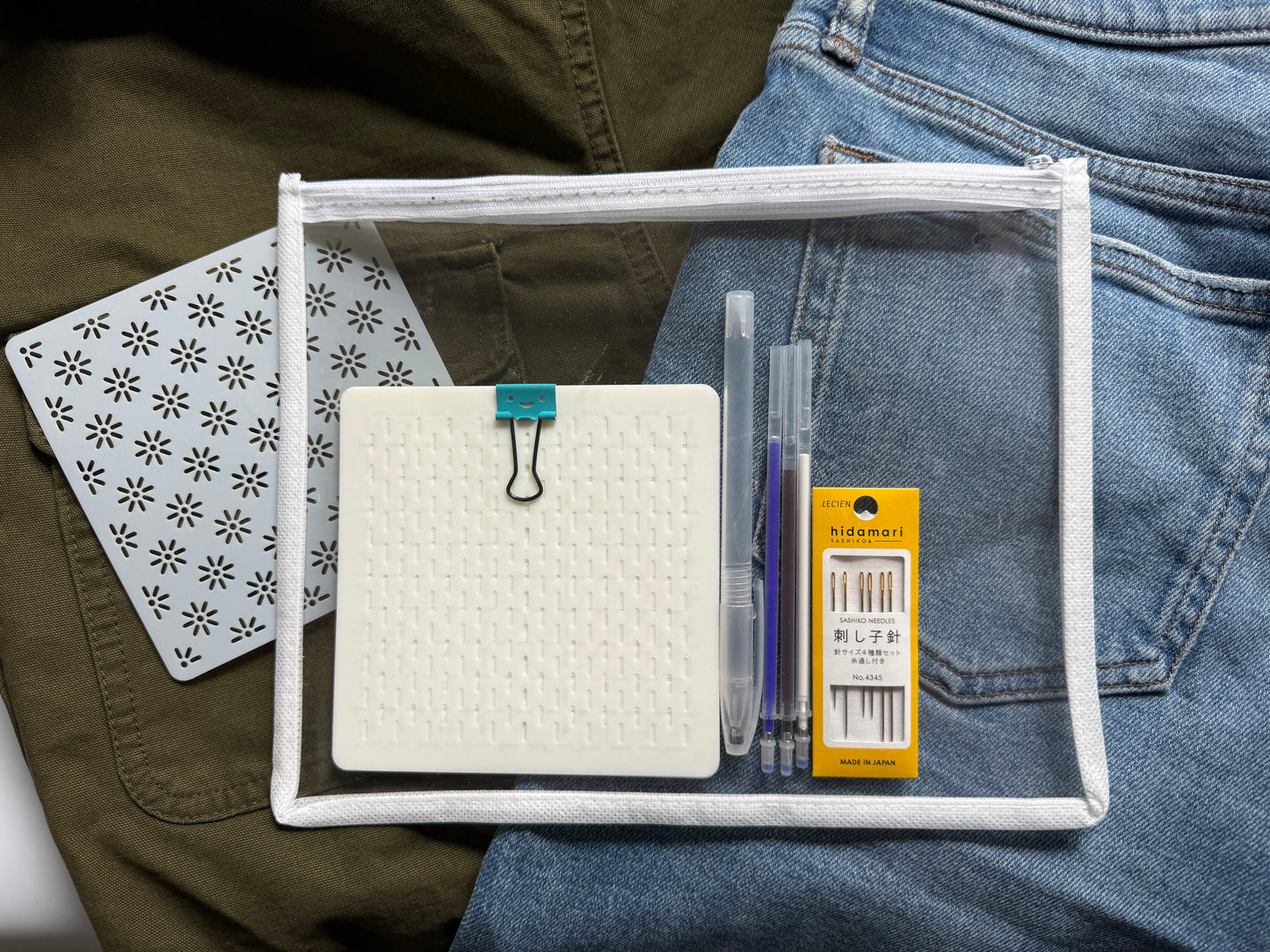 Sashiko Stencil Kit | Visible Mending Embroidery Patterns