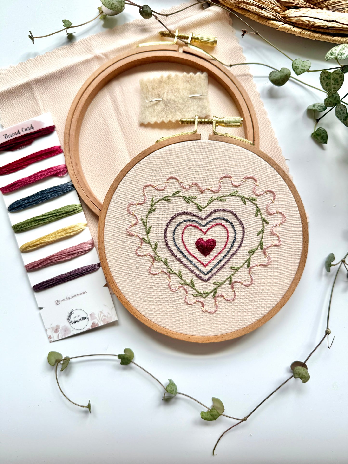 Heart Sampler Beginner Embroidery Kit | FULL Kit