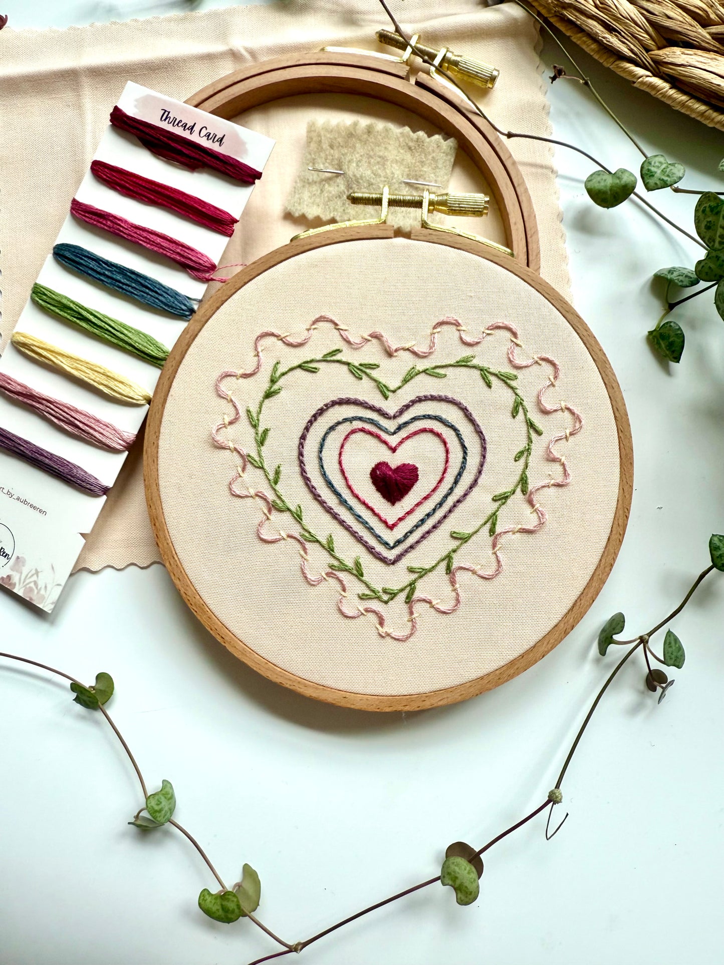 Heart Sampler Beginner Embroidery Kit | FULL Kit