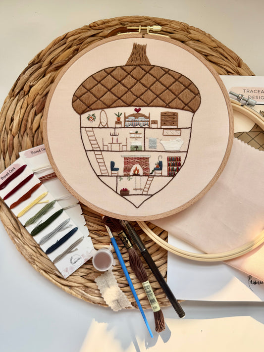 Acorn Home Embroidery Kit | Autumn Embroidery