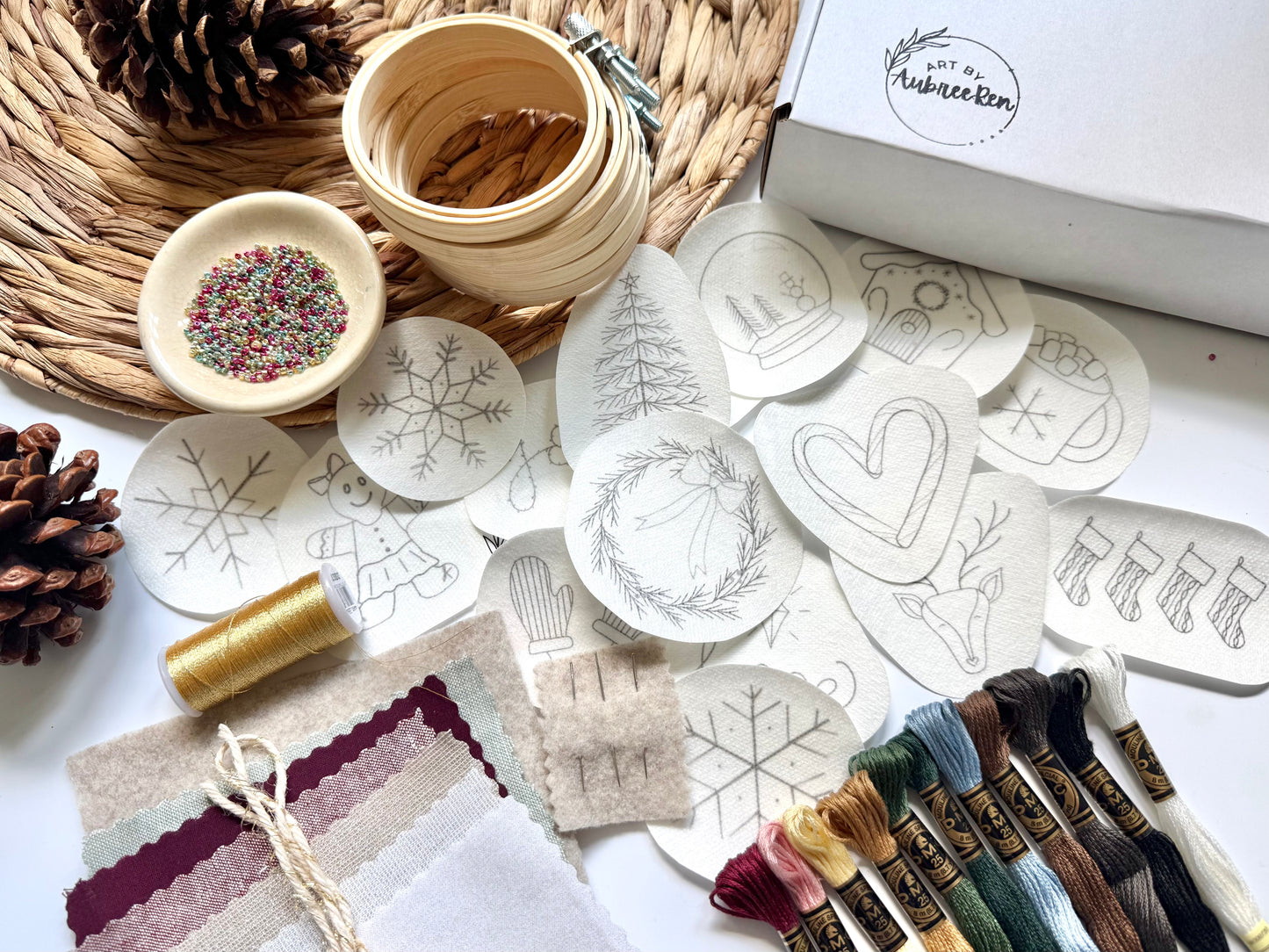 Holiday Ultimate Ornament Box | Christmas Embroidery Kit