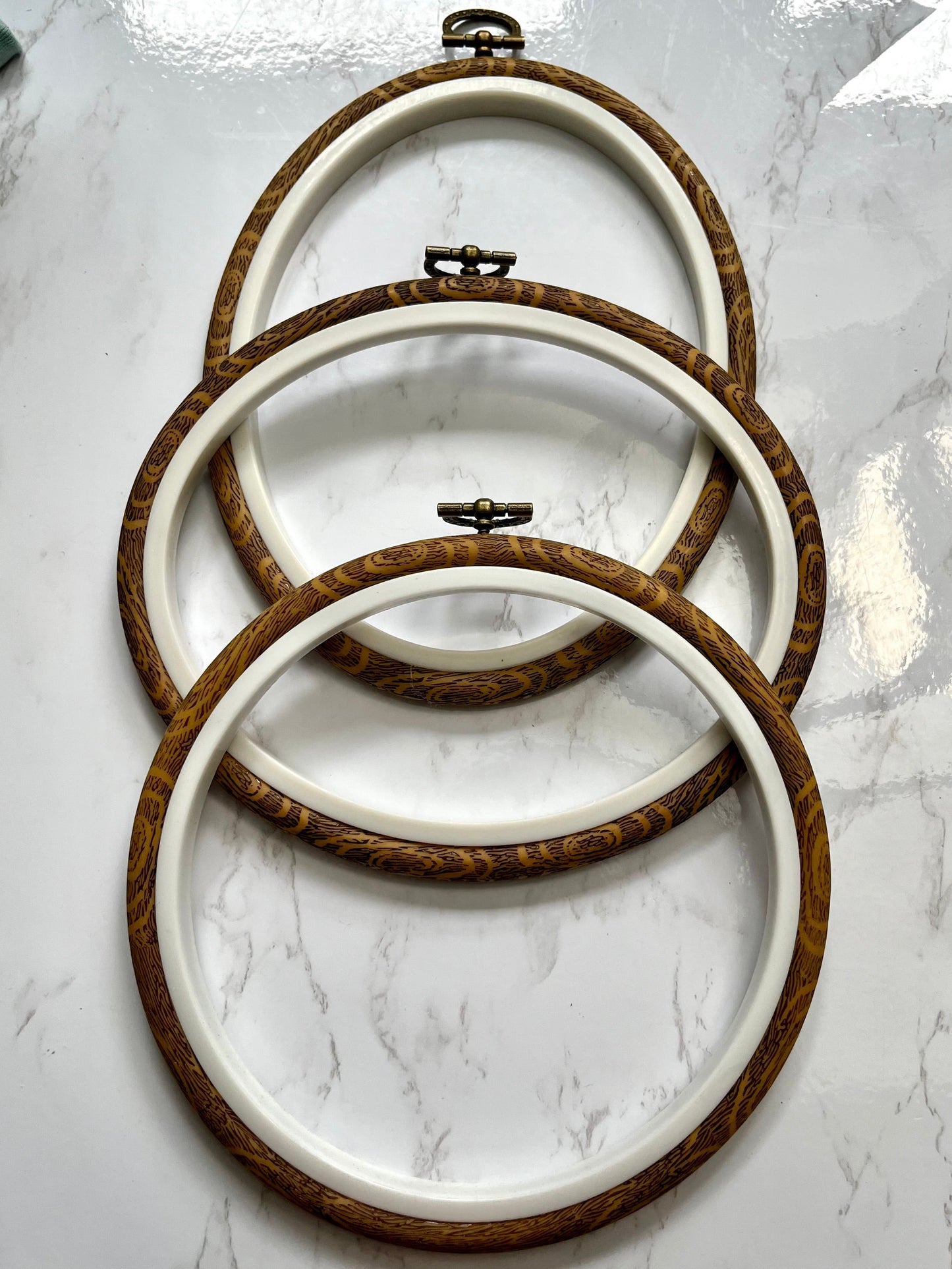 Faux Wood Embroidery Hoop for Display