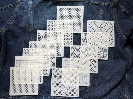 Sashiko Stencil Kit | Visible Mending Embroidery Patterns