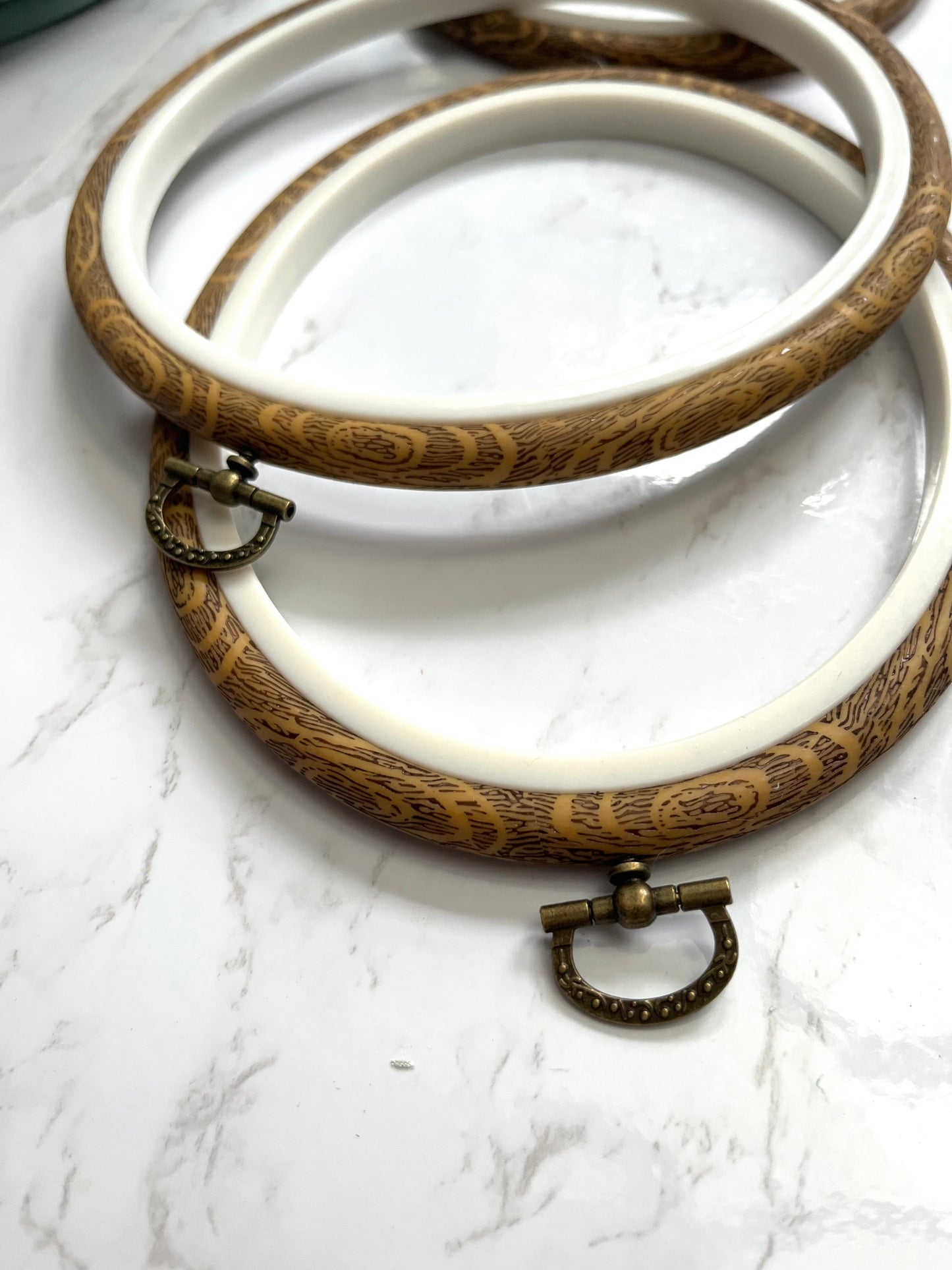 Faux Wood Embroidery Hoop for Display