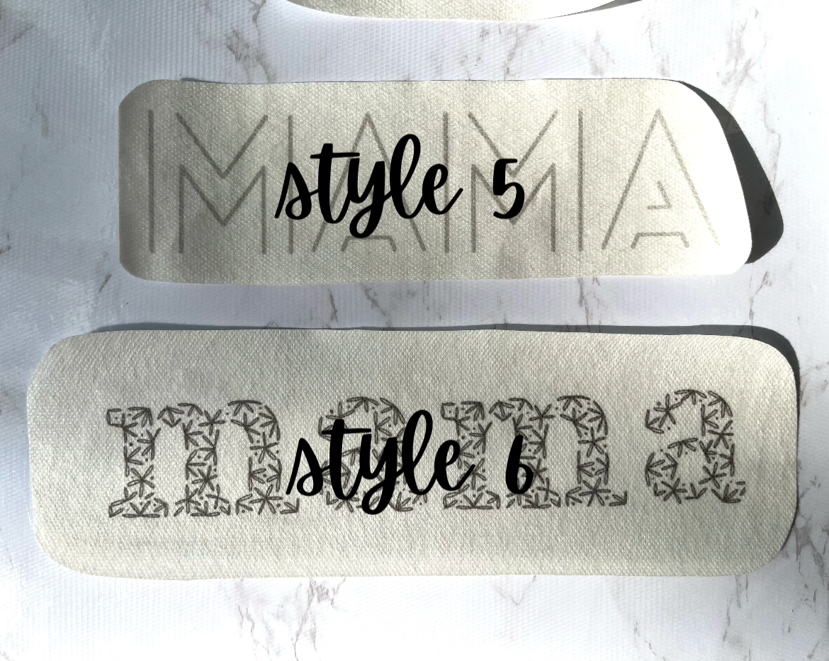 Custom Stick and Stitch Word | Embroidery Designs | Peel and Stick Patterns