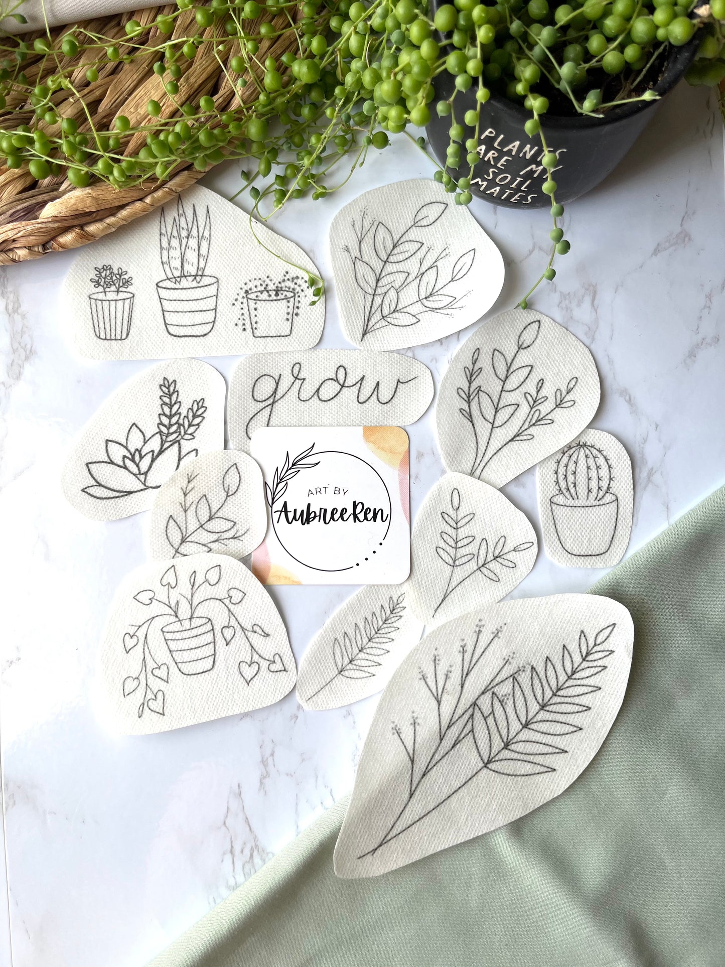 Stick and Stitch | PLANTS|  Stick & Stitch Patterns | Peel and Stick | Embroidery Designs