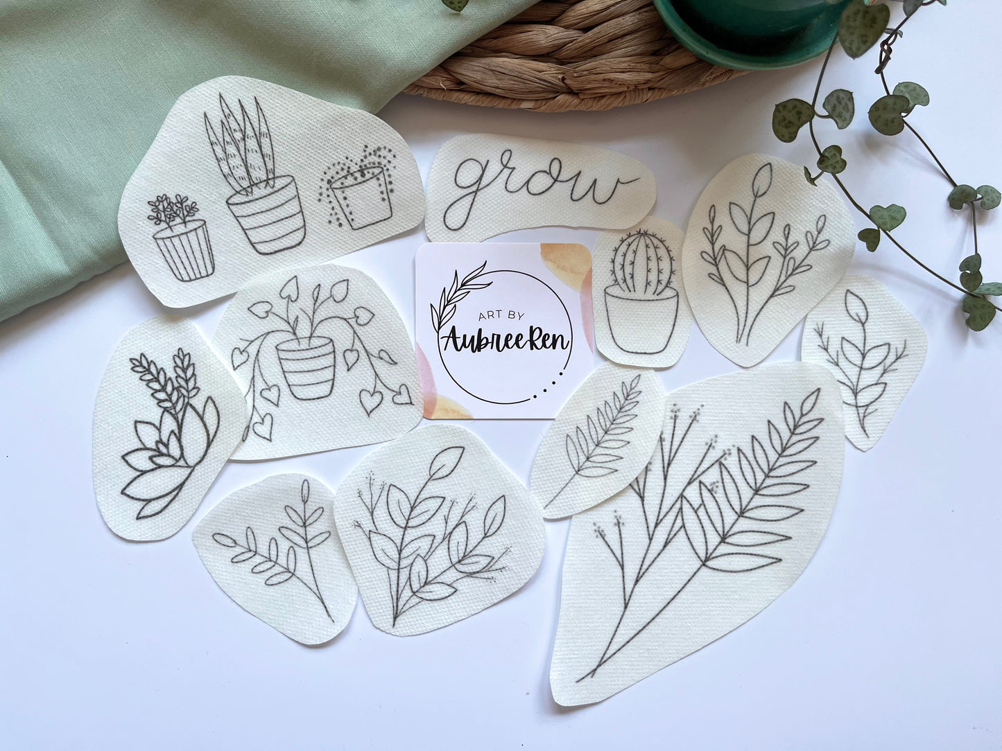 Stick and Stitch | PLANTS|  Stick & Stitch Patterns | Peel and Stick | Embroidery Designs