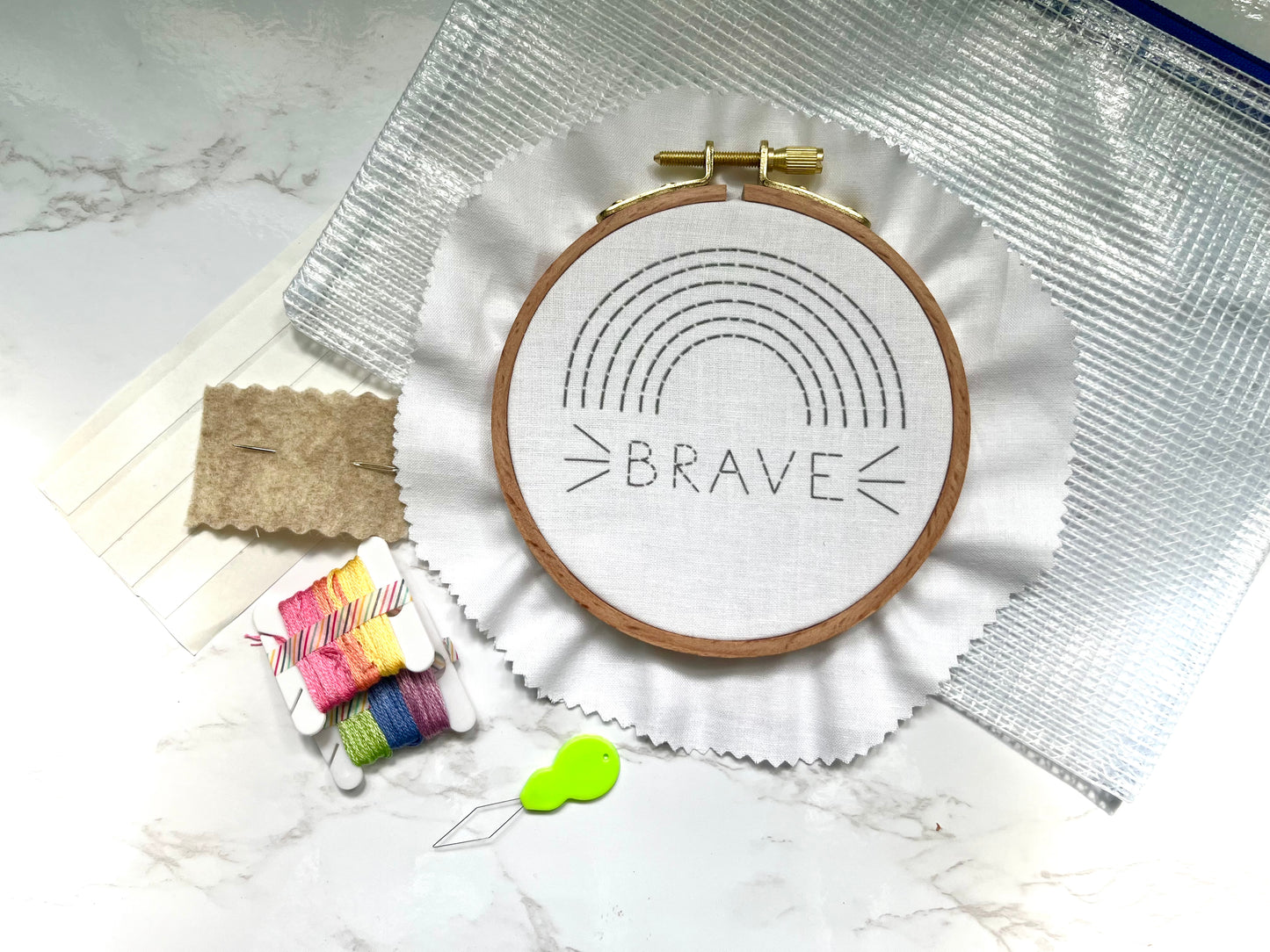 Rainbow Embroidery Kit | Beginner Embroidery | Customize