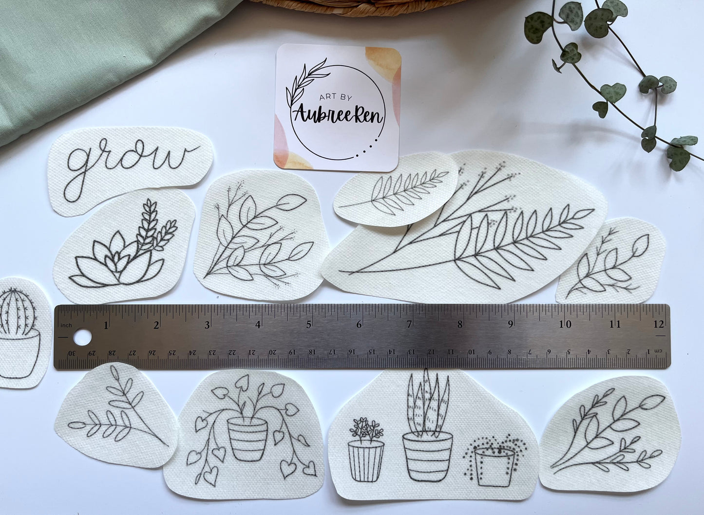 Stick and Stitch | PLANTS|  Stick & Stitch Patterns | Peel and Stick | Embroidery Designs