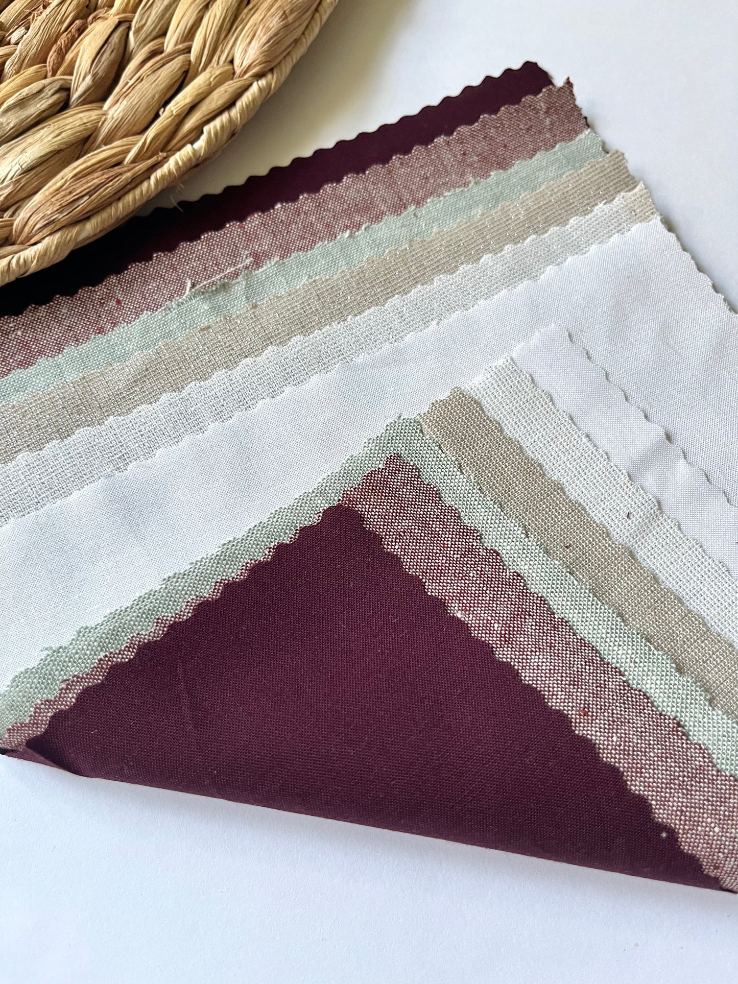 Festive Fabric Squares | Precut Fabric | Cotton & Linen Holiday Fabric