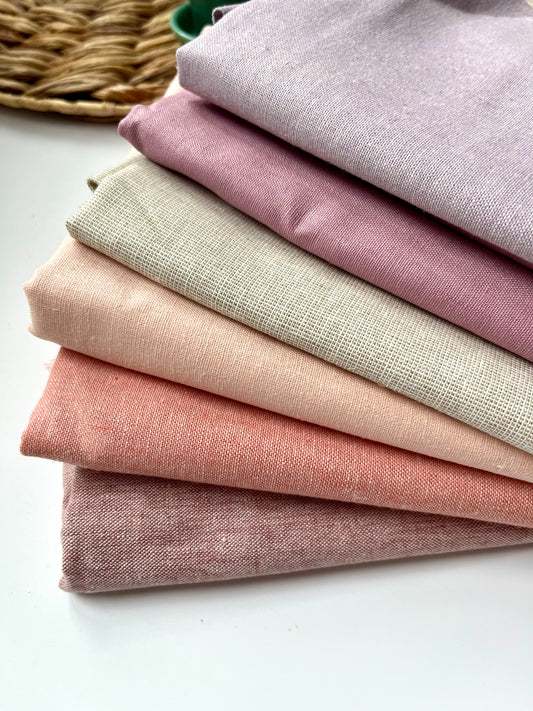Cotton Fabric Squares | Precut Fabric | Essex Linen | Love