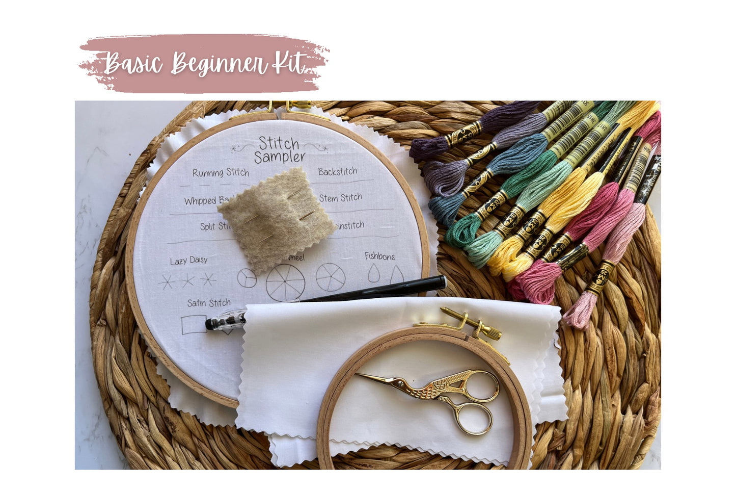 Beginner Embroidery Kits | Basic Beginner + Beginner & Beyond