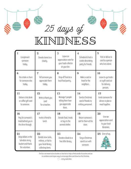 Kindness Advent Calendar