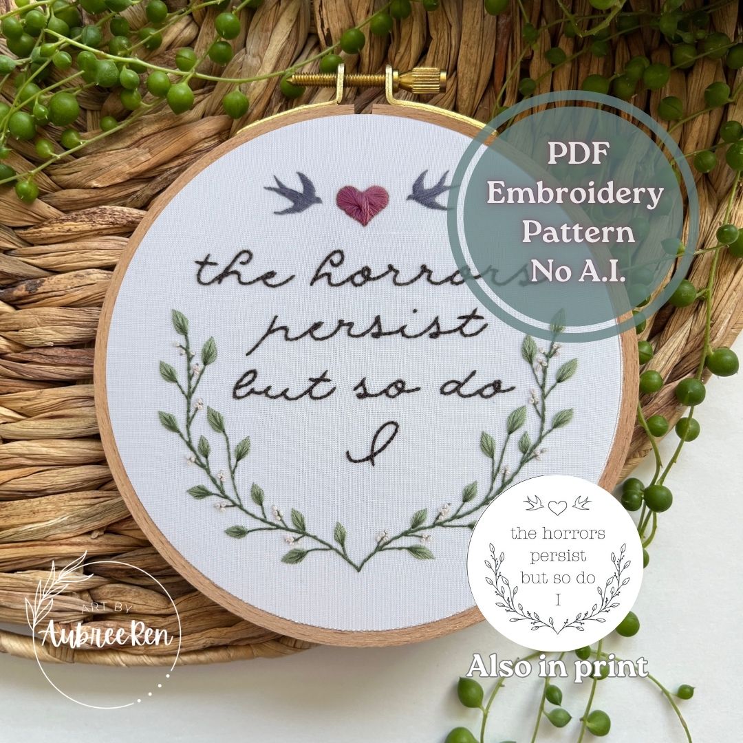 PDF Persist Embroidery Pattern | Intermediate Embroidery