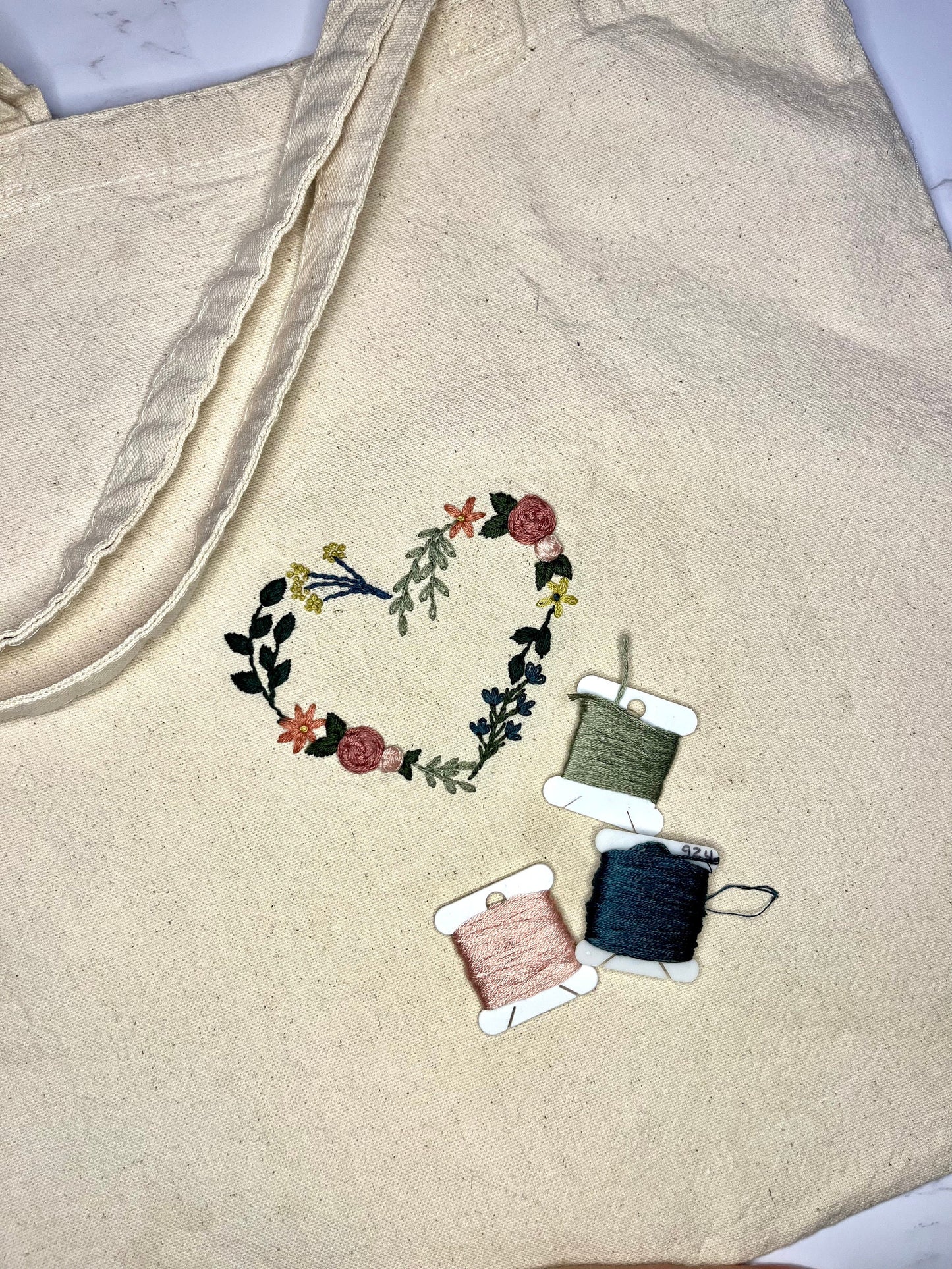 PDF Floral Heart Embroidery Pattern DOWNLOAD | PDF Embroidery Pattern