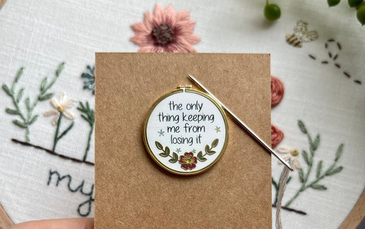 Needle Minder | Gold Enamel Magnetic Needle Minder
