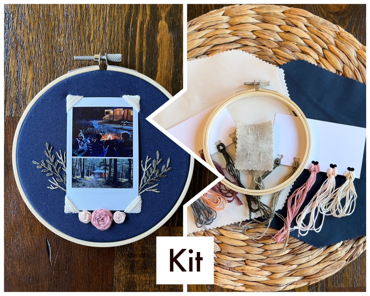 Embroidered Instax Frame Kit | Instax Frame Kit | Photo Frame Kit