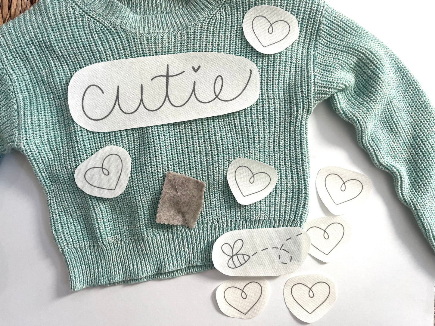 Stick and Stitch | SWEATER CUTIE | Embroidery Designs | Peel and Stick Patterns