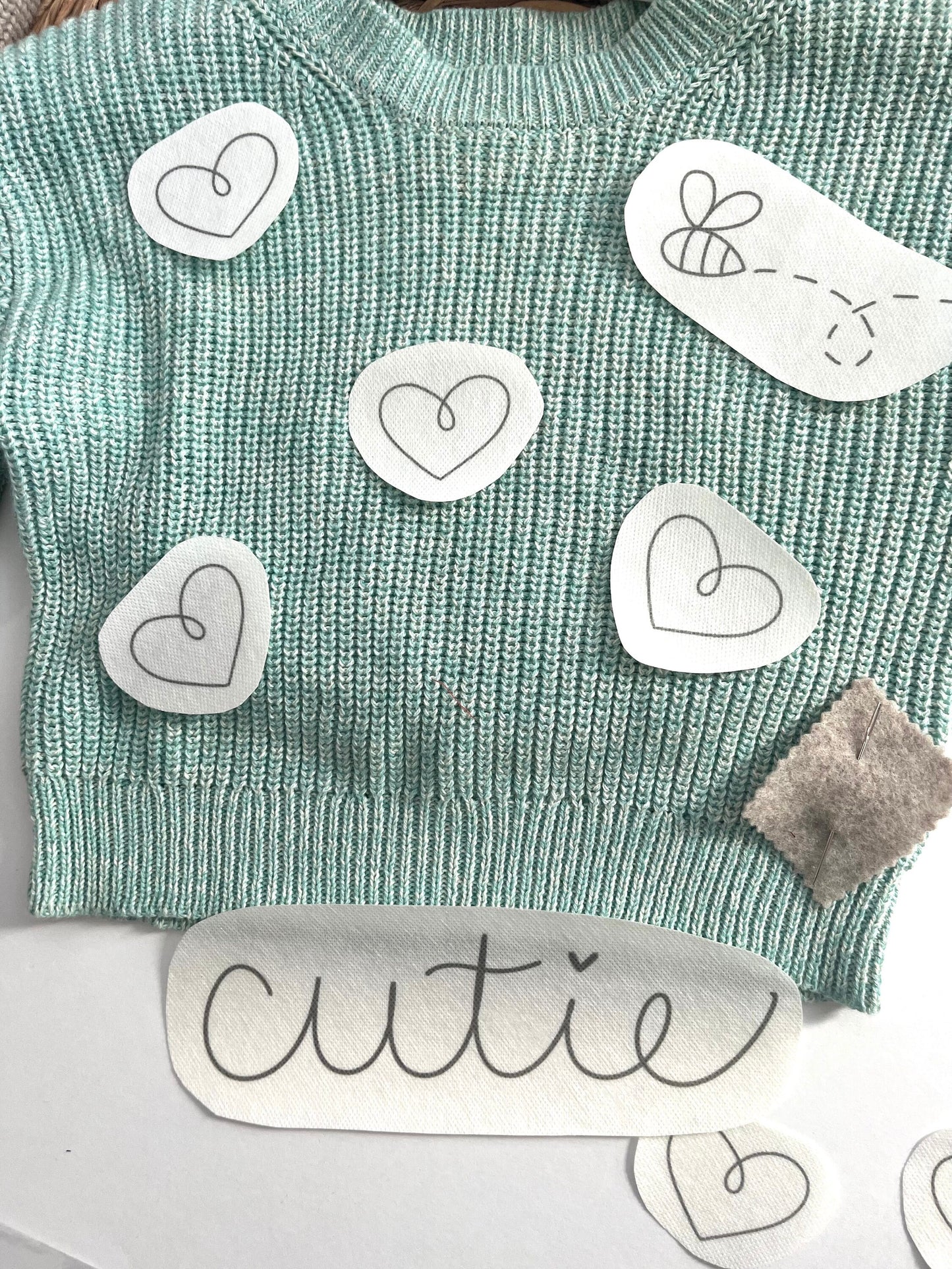 Stick and Stitch | SWEATER CUTIE | Embroidery Designs | Peel and Stick Patterns